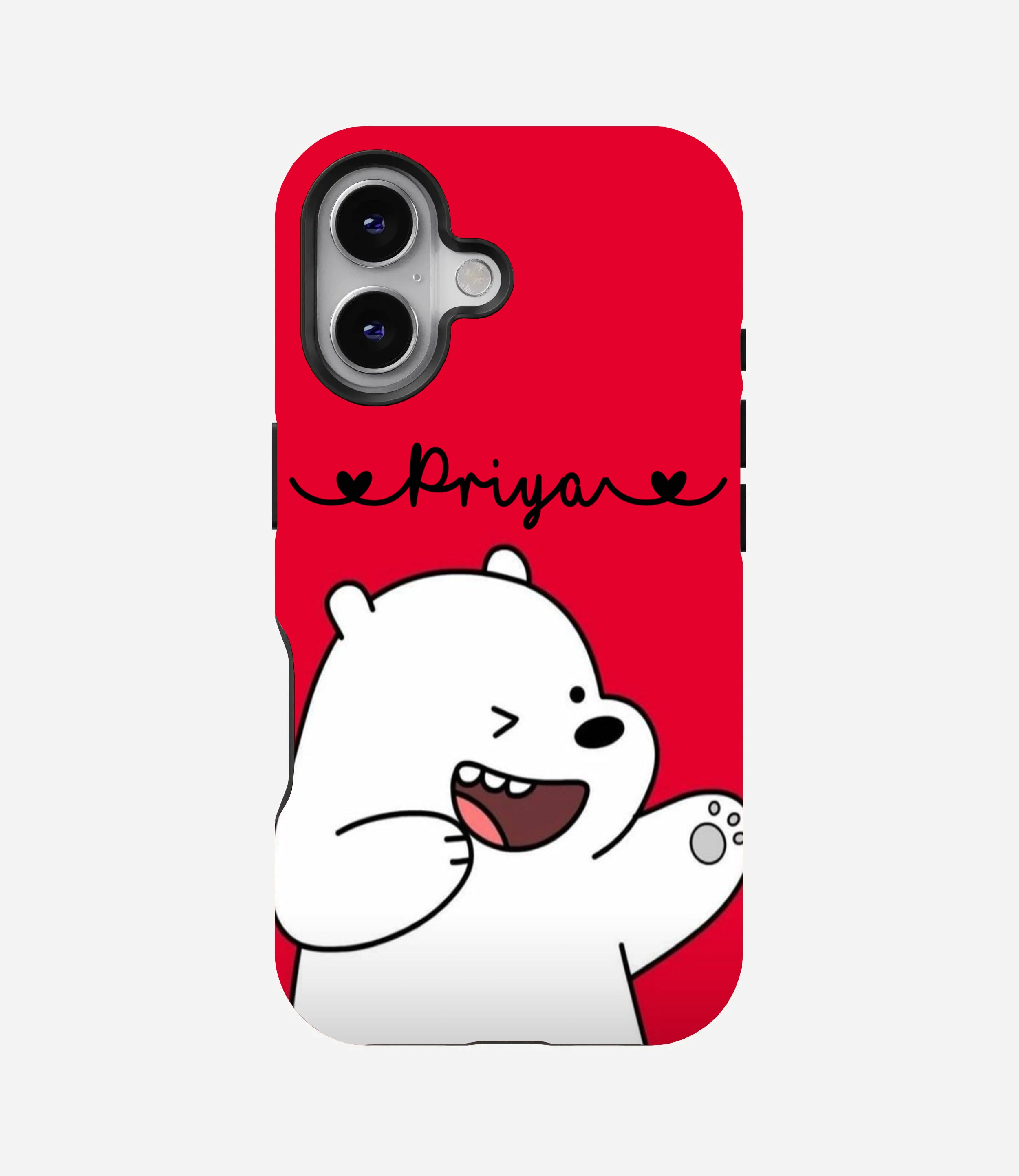 Custom Name We Bare Bears Phone Case - Ice Bear & Panda Edition